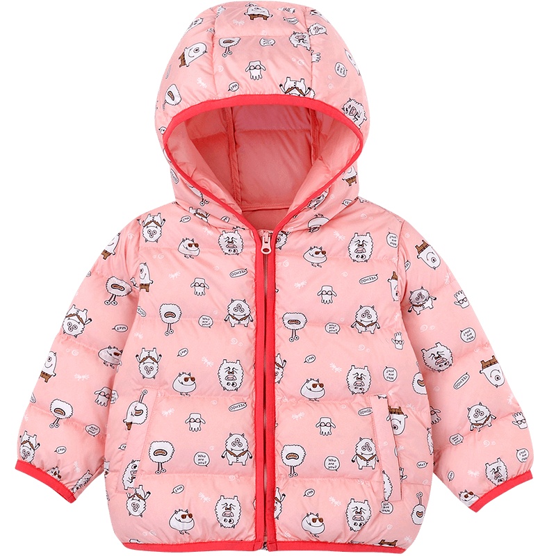 英氏童装儿童羽绒服外穿宝宝连帽轻薄保暖外套2020秋冬新款YRWGJ30388A01