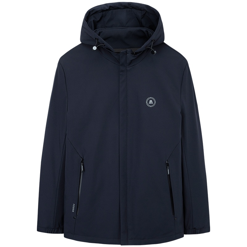 才子男士羽绒服男时尚休闲大衣连帽冬季新款保暖外套