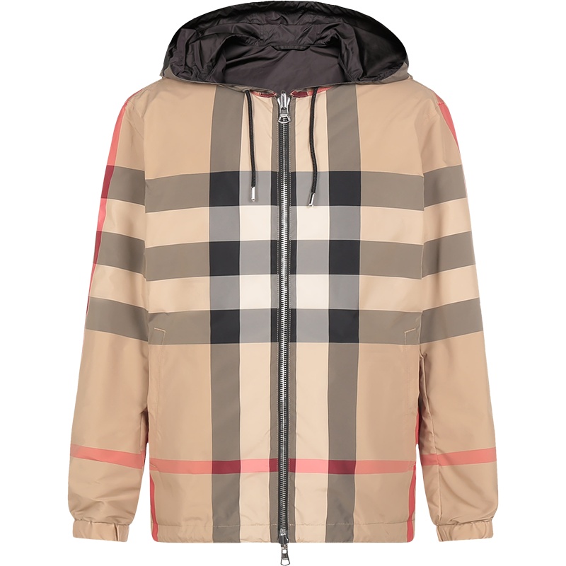 BURBERRY 博柏利 男款 聚酯纤维/锦纶双面穿连帽夹克外套 80336231
