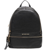 MICHAEL KORS 迈克·科尔斯 MK女包 RHEA ZIP系列皮质女士双肩背包 30S5SEZB1L BLACK