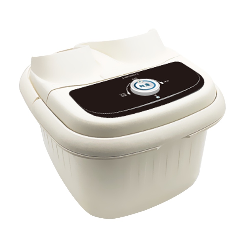 朗康足浴盆脚动滚轮按摩足浴器泡脚盆洗脚盆熏蒸保温十大滚轮加热恒温气泡活氧冲浪防水面板 LK8100旋钮款