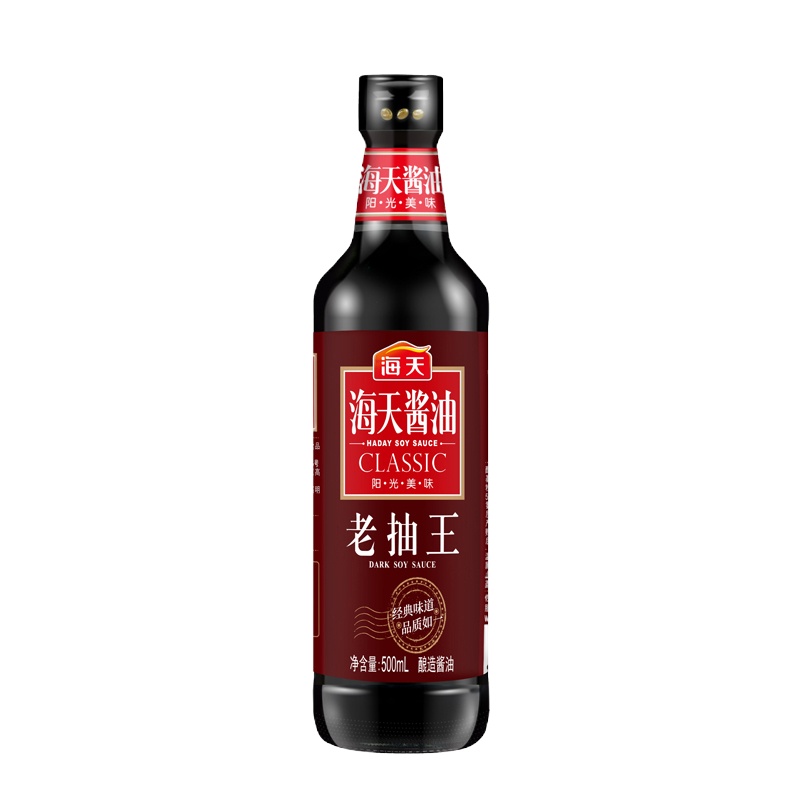 海天老抽王500ml /瓶 风味酱油 炒菜红烧卤肉上色入味调味品