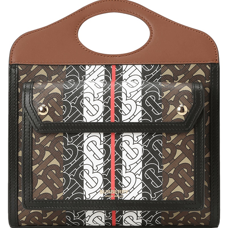 BURBERRY 博柏利 Pocket 单肩包 斜挎包 手提包 通勤手拎迷你 TB标识TB LOGO织物8019365