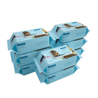 Douxbebe婴儿湿巾80抽*5带盖手口专用新生宝宝湿纸巾