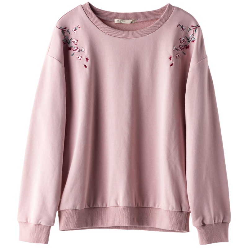 芊艺小清新宽松长袖卫衣女2019秋装新款韩版原宿风慵懒风上衣10541