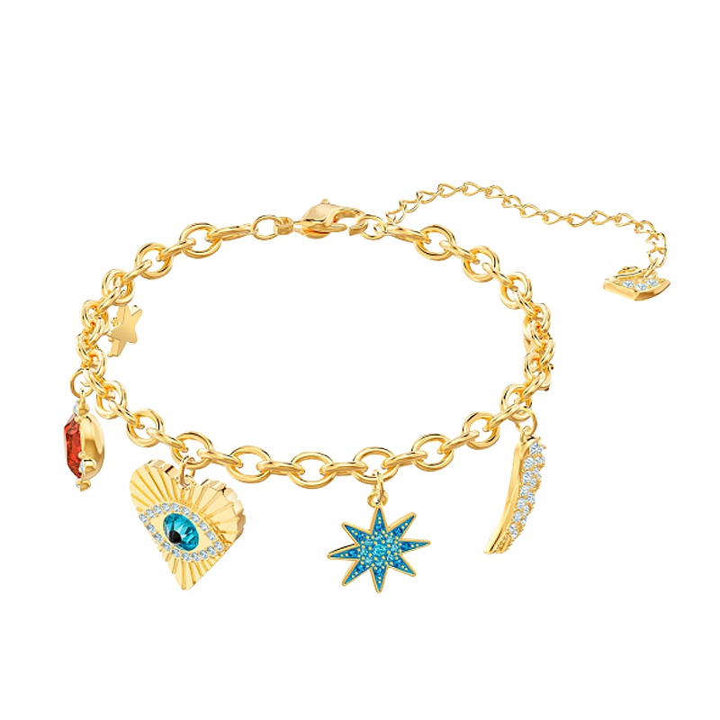 SWAROVSKI施华洛世奇 神秘幸运恶魔之眼爱心手链 女士人造水晶 送恋人 5461796