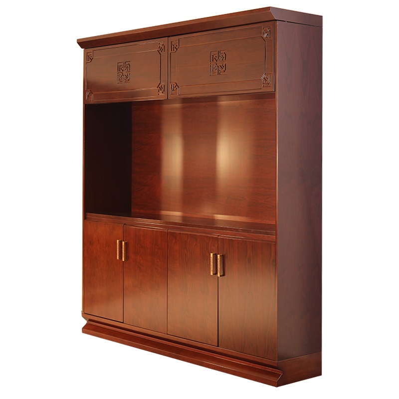 东港家具 DW-421X 办公家具现代新中式书柜,办公室文件柜,油漆实木自由组合储物柜,可定制