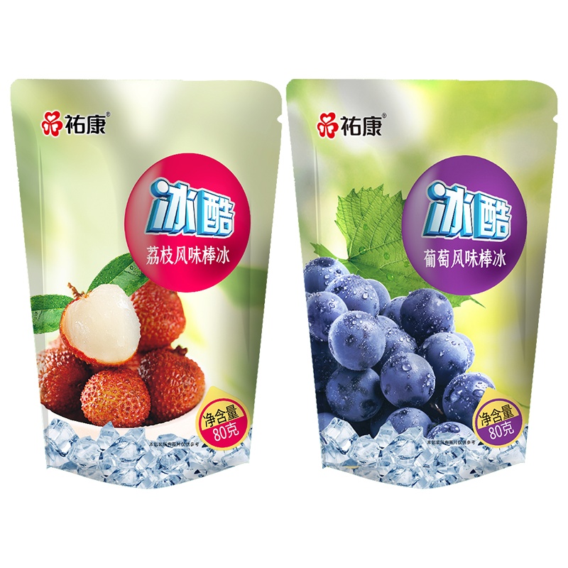 [新品]祐康冷饮 冰酷葡萄棒冰*24袋