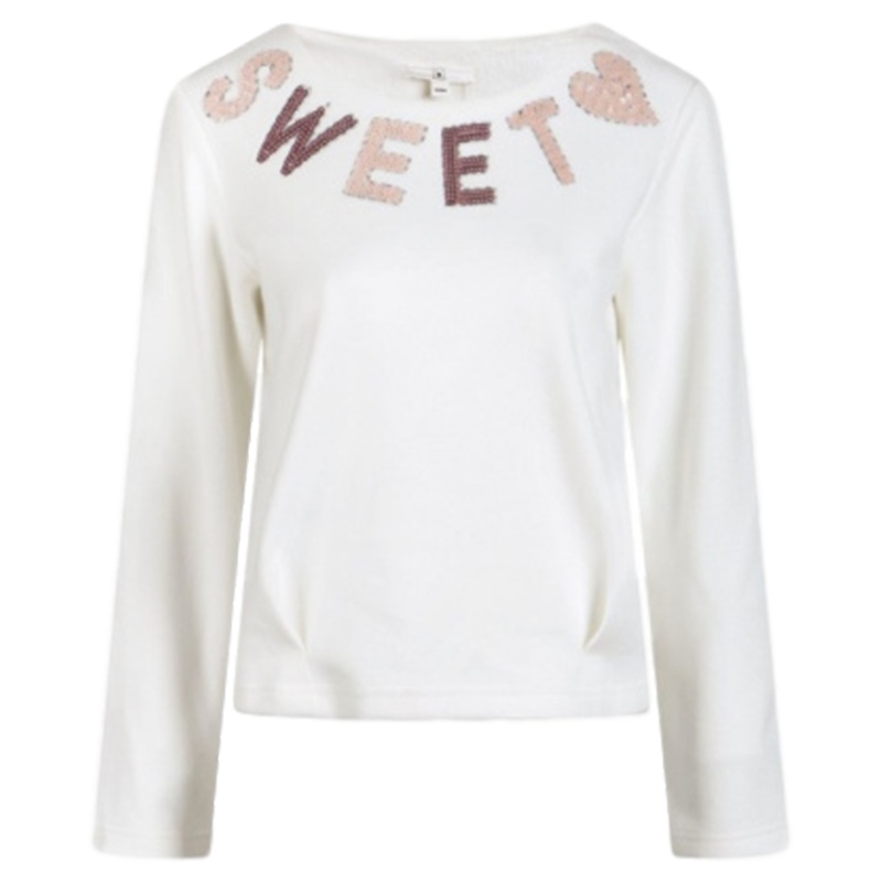 【福利款】拉夏贝尔本白加厚长袖T恤