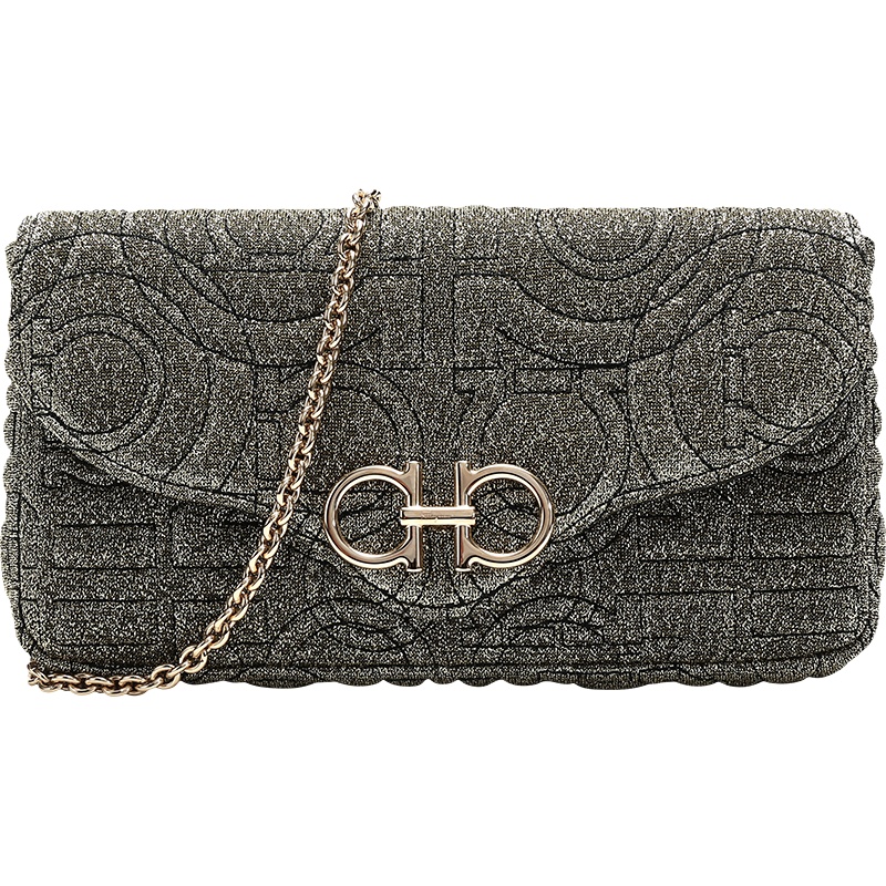 Salvatore Ferragamo 萨瓦托·菲拉格慕 女士织物手提单肩斜挎包 22D699