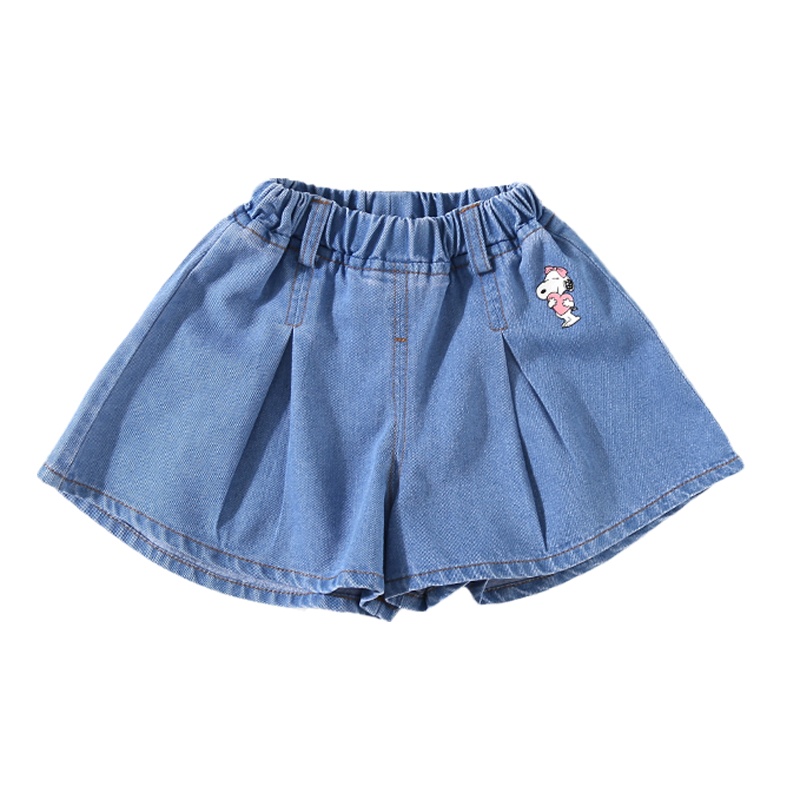 史努比夏季女童短裤宝宝牛仔裙裤女下装新款中大童休闲裤宽松