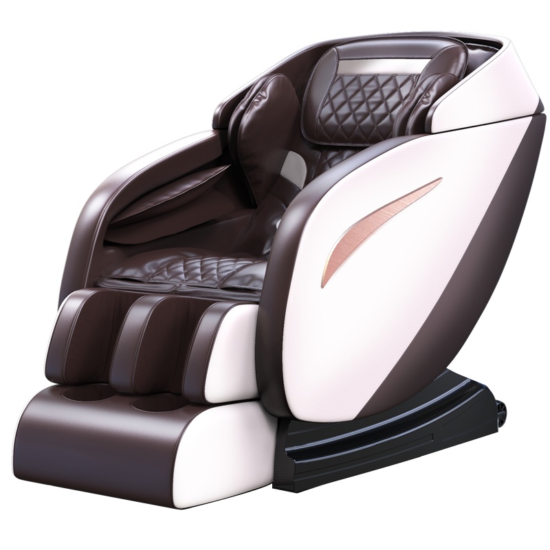 AUX/奥克斯按摩椅家用全身全自动太空悬浮舱深V零重力小型多功能老人电动沙发颈椎肩腰背部智能揉捏器Q7顶配升级白棕色