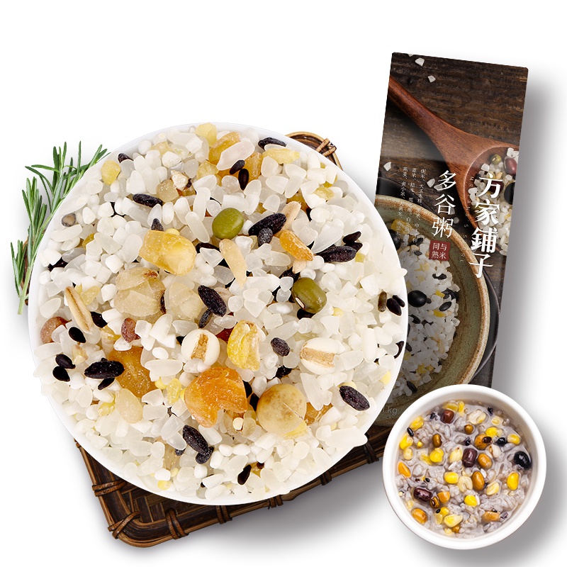 方家铺子 多谷粥1kg/袋 五谷杂粮粥组合 杂粮米饭粗粮 真空包装