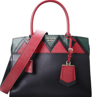 Prada ESPLANADE 托特手拎包 中号 1BA046 拼色