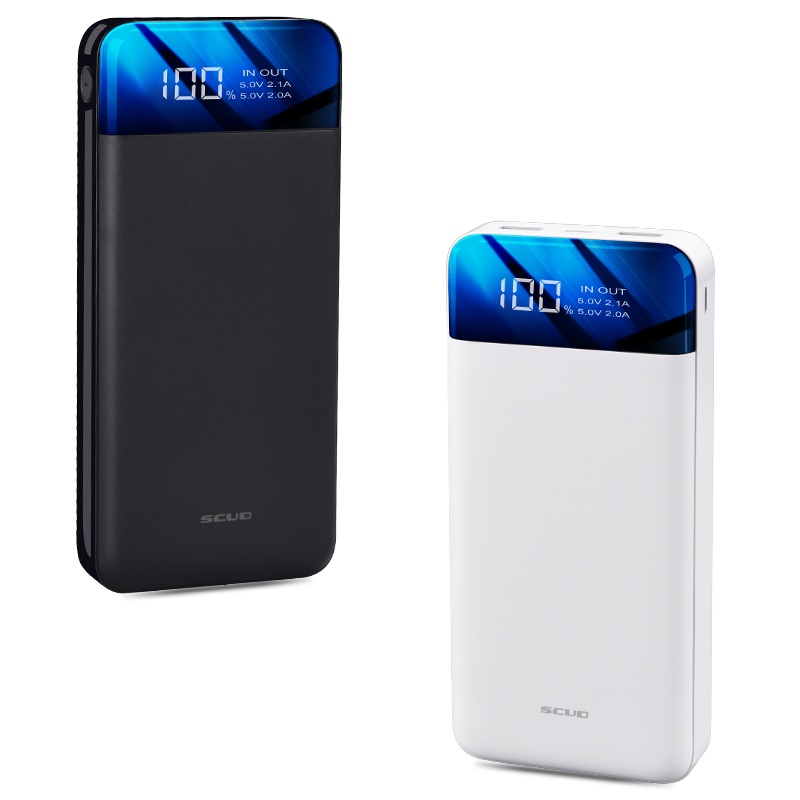【大容量】飞毛腿（SCUD）移动电源 20000毫安 聚合物电芯 飞毛腿正品 手机通用充电宝 白色