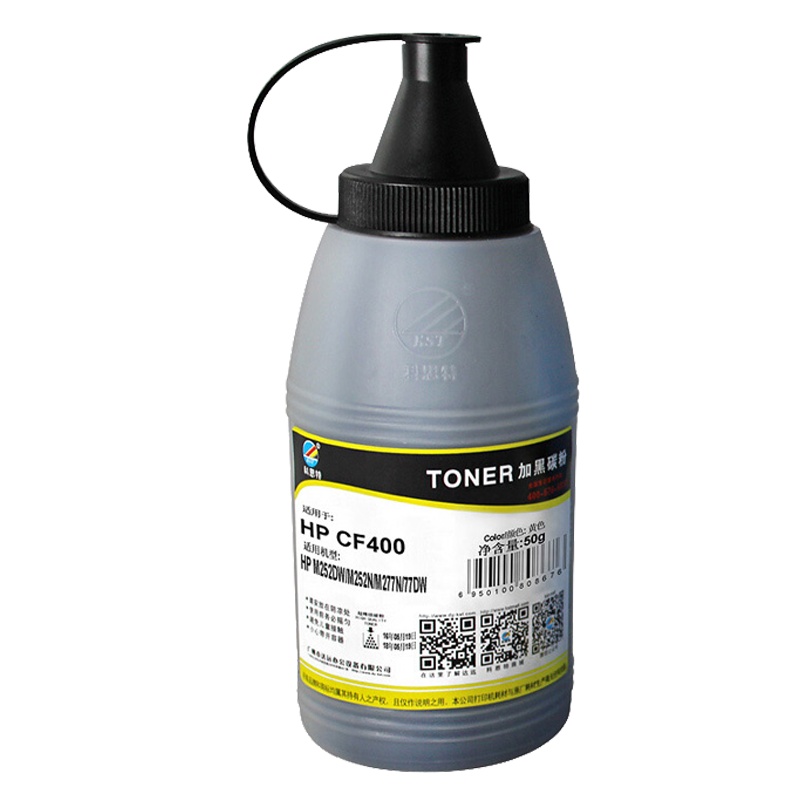 科思特KST HP CF400专用粉 (50G) BK,打印量1500,加粉量50G(单位:支)黑色