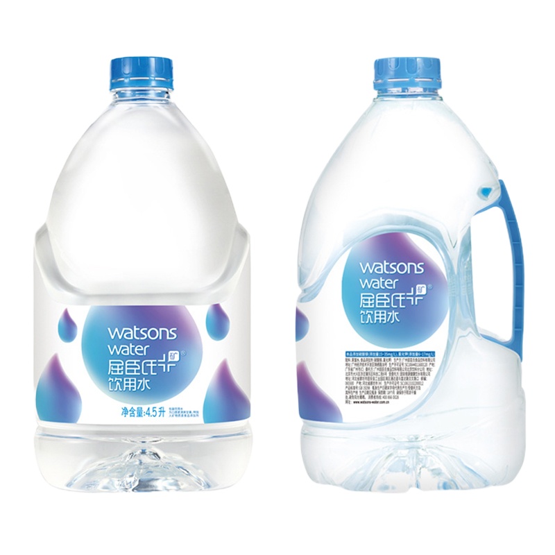 屈臣氏(Watsons) 饮用水大包装 4.5L*4桶 整箱装 百年水品牌 家庭用水