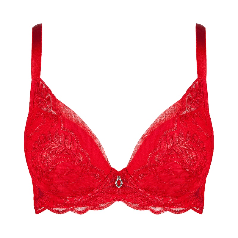 古今夏薄款舒适棉杯上托侧收聚拢美背文胸罩内衣女 0F202