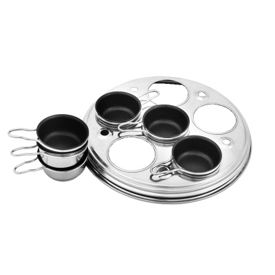 铂帝斯BODEUX 傻瓜蒸蛋机20cm蒸蛋格4只装不锈钢搭配平底锅煎锅汤锅