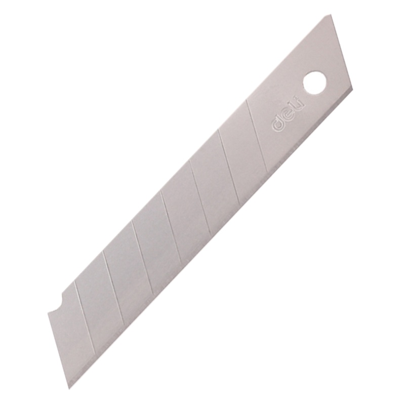 得力(deli)8节可折刀头 SK5合金钢美工刀片/裁纸刀片 10片便携装 桌面办公用品 2011