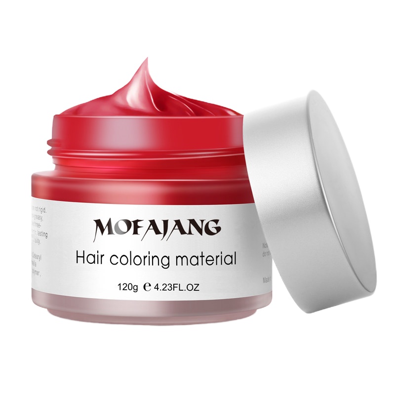 [官方正品]三个魔发匠奶奶灰发蜡一次性银色灰色造型染发膏白色造型发泥男女通用 精选特买 激情红