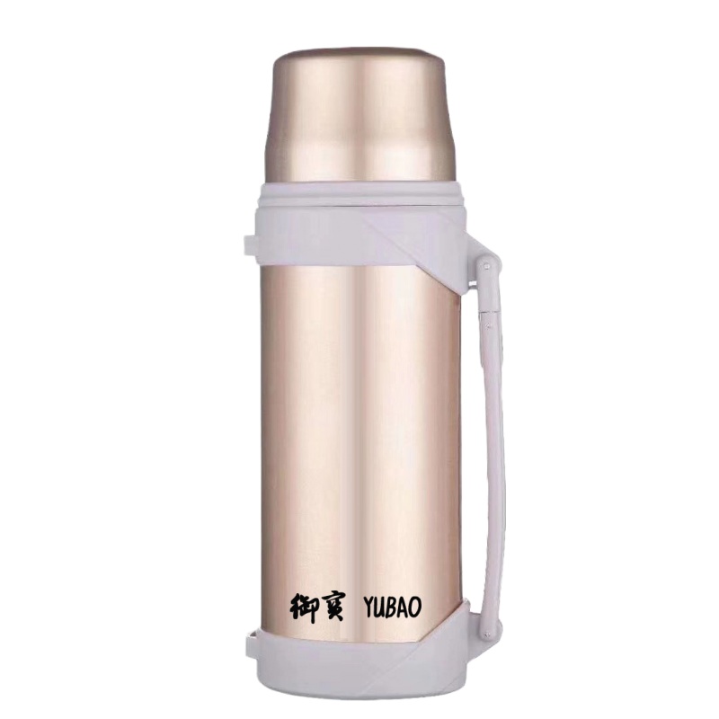 保温壶户外不锈钢1500大容量保温杯家用大号 1200运动热水瓶 封后 香槟金1500送杯刷背带