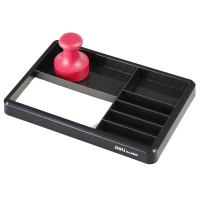 得力 9895 塑料印章盒整理盒多功能印章盒子私章印鉴收纳盒带印泥