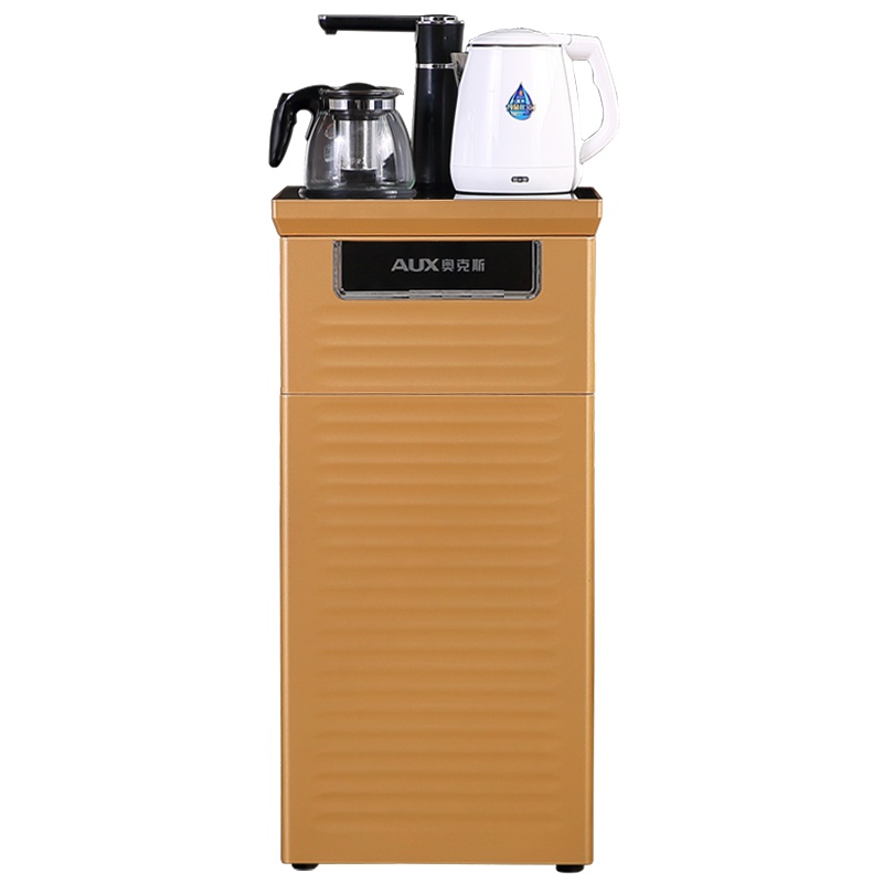 奥克斯/AUX 茶吧机 立式 YCB-0.75A 家用养生茶吧 金色 冷热型饮水机 下置式 自动上水 柜式 童锁 净水桶