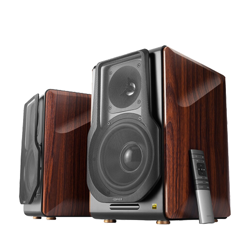 Edifier/漫步者 S3000 蓝牙5.0HIFI多媒体2.0声道电视电脑有源音响客厅木质音箱 胡桃木色