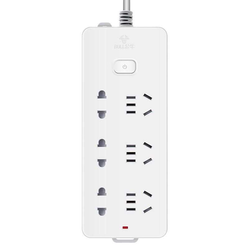 公牛 402(S) 3米袋装 拖线板 （1个）