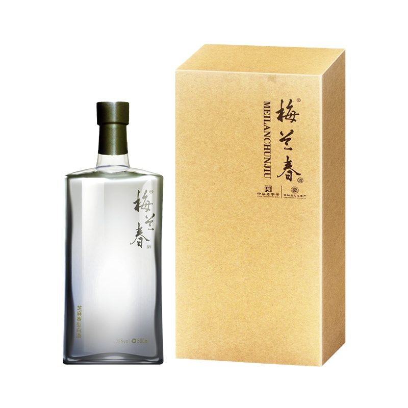 双十一特惠梅兰春芝麻香型白酒38度水晶瓶500ml单瓶装整箱装 38度500ml*6瓶 整箱装
