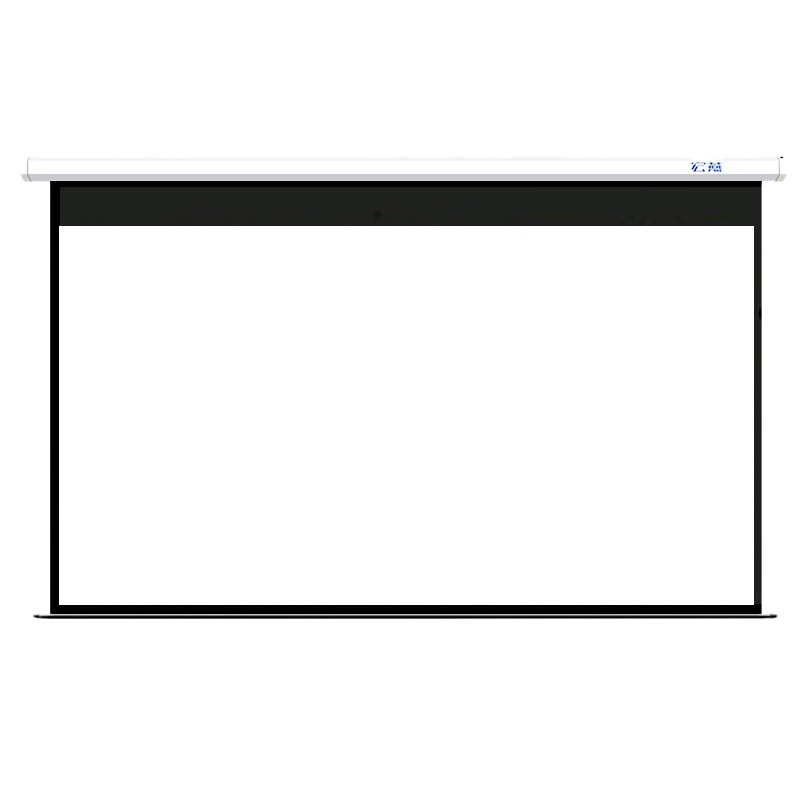 宏燕84英寸16:9遥控电动投影幕布投影布(标配遥控器) 家用投影仪幕布玻珠幕