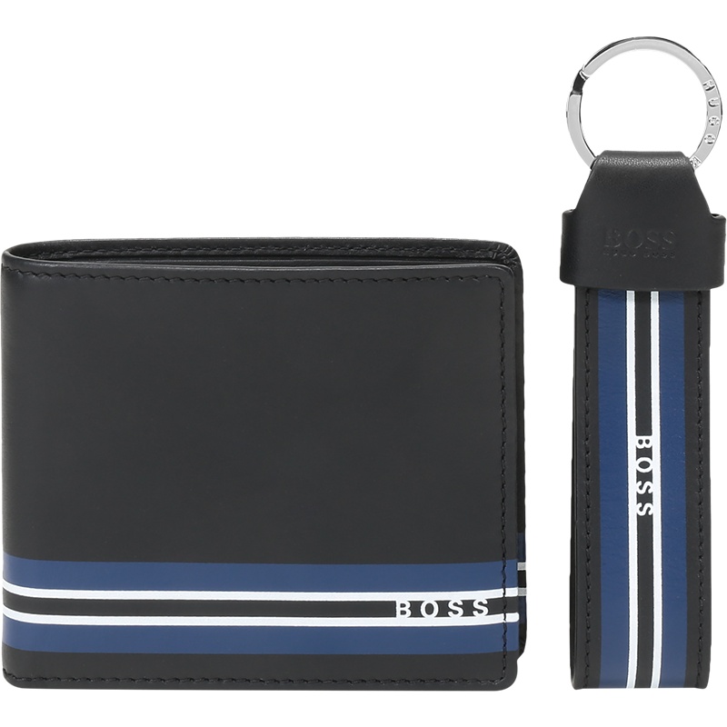 HUGO BOSS 雨果博斯 男士 牛皮钱包钥匙扣礼盒套装 50434853