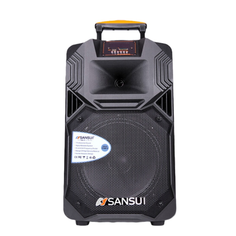 山水(SANSUI) SS1 户外广场舞音响移动拉杆蓝牙音箱便携式低音炮大功率会议室电脑音箱 SS1-10英寸+2话筒