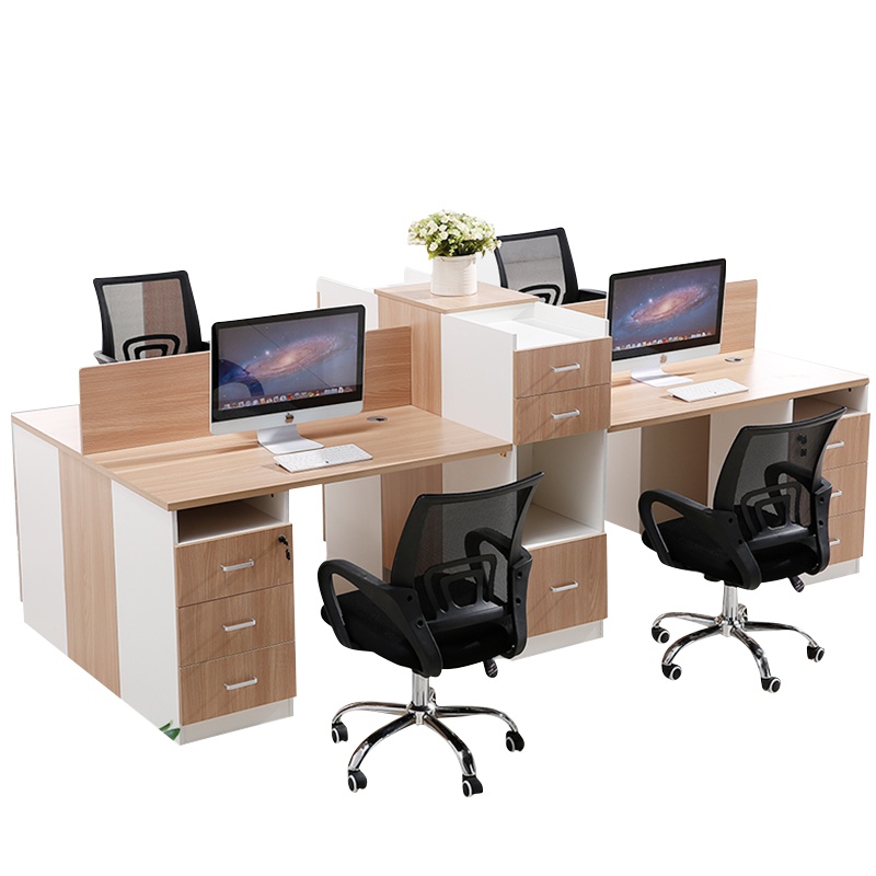 [晋美升]办公家具简约现代4人位职员办公桌椅组合办公室桌子办公桌位