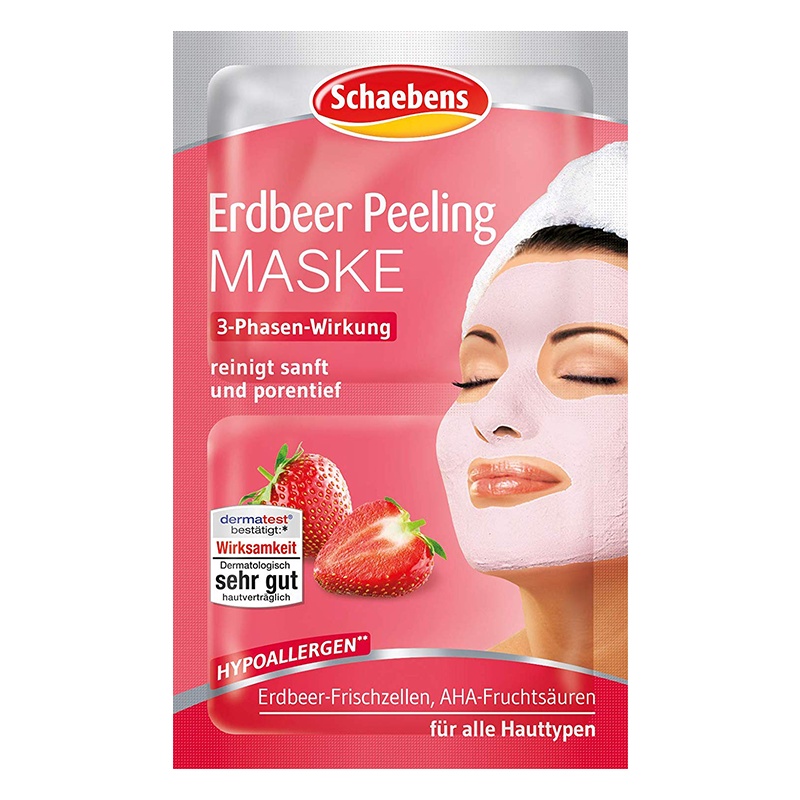 德国进口 雪本诗Schaebens 草莓去角质面膜 2*6ml