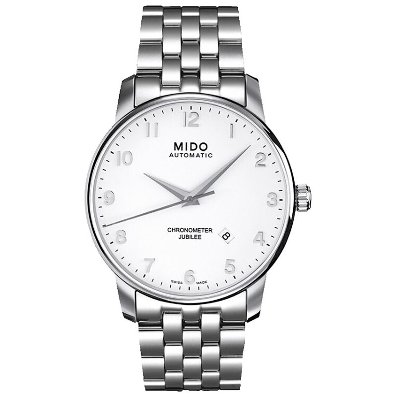 美度(MIDO)手表 瑞士原装进口贝伦赛丽系列自动机械钢带男士手表 M8690.4.11.1