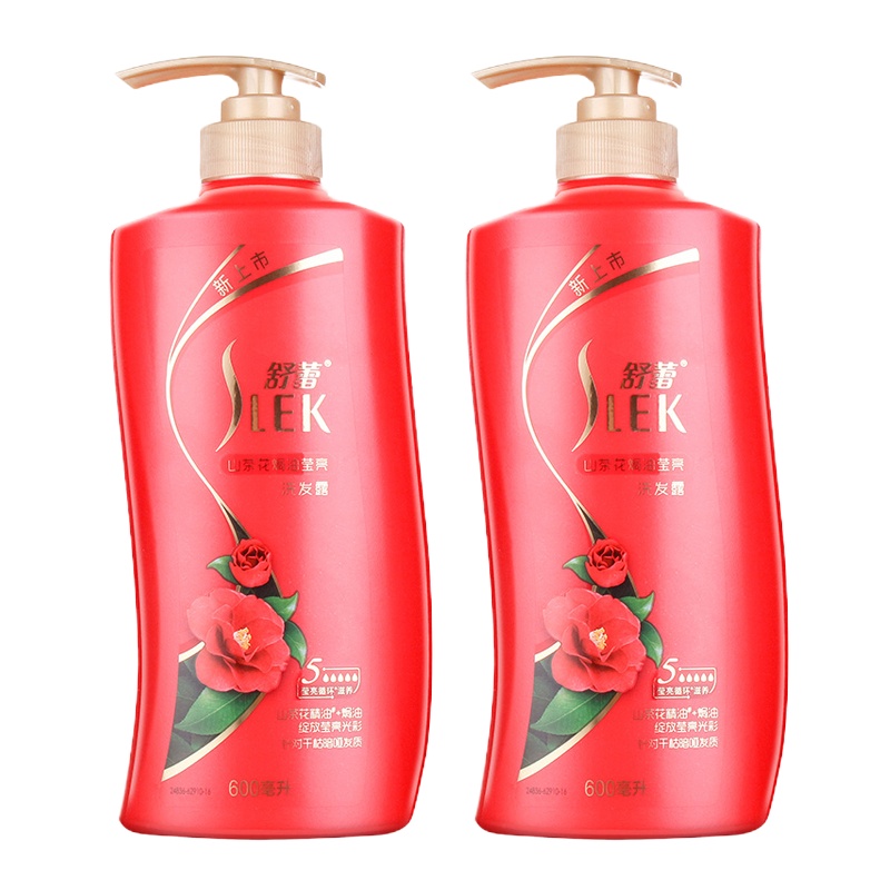 舒蕾山茶花/蚕丝/去屑洗发水男女士洗发水600ML*2瓶通用家庭套装,随机发货