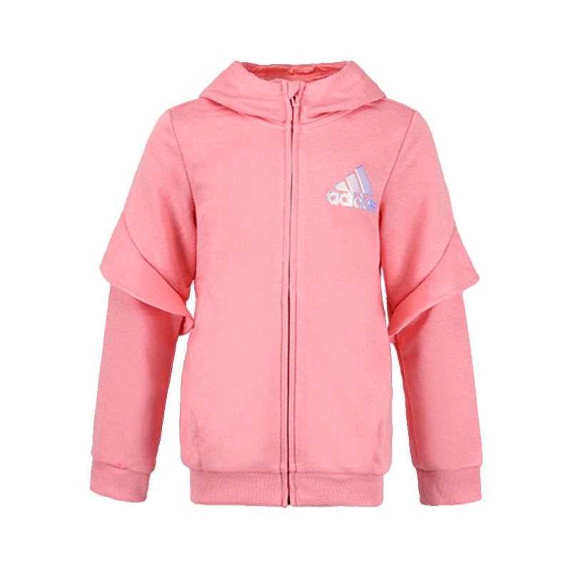 阿迪达斯adidas2020春女童连帽运动休闲外套FM9708