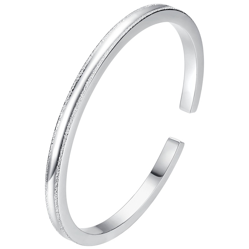 佰色传情银手镯女999纯银手镯年轻款镯子足银手饰手链女友礼物