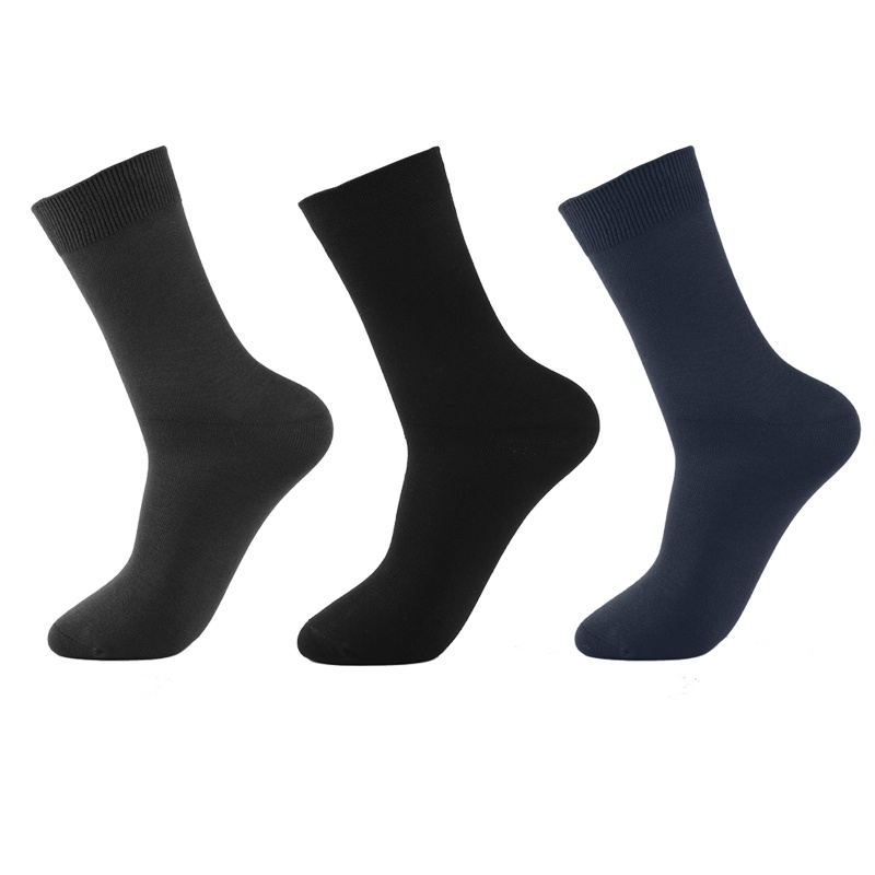 袜子男莫代尔高级商务男袜防臭西装中筒纯色棉袜秋冬长袜男士袜子