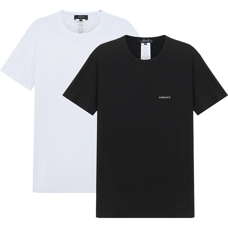 VERSACE 范思哲 男士 棉质圆领短袖T恤两件套装AU04023 AC00058