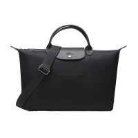 珑骧 LONGCHAMP 女士LE PLIAGE NEO系列织物短柄手提单肩斜挎包饺子包黑色 1630 598 001