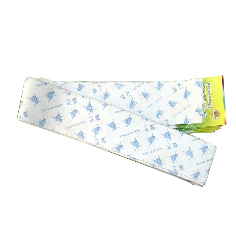 津草堂(JINCAOTANG) JH 粘蝇彩带55cm 粘蝇彩条1盒100条 粘蝇纸苍蝇药 苍蝇条 10条装