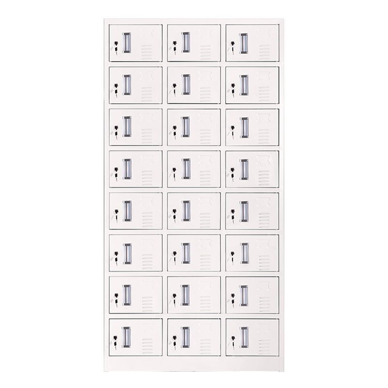 DXBG钢制办公文件柜铁皮柜矮柜资料密码带锁凭证档案员工储物更衣柜子二十四门更衣柜