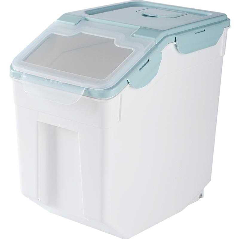 米桶50斤密封家用防虫防潮烘焙精灵大米面粉米缸储存装米的收纳盒30 [全密封款]100斤组:50斤+50斤(送量杯2个)