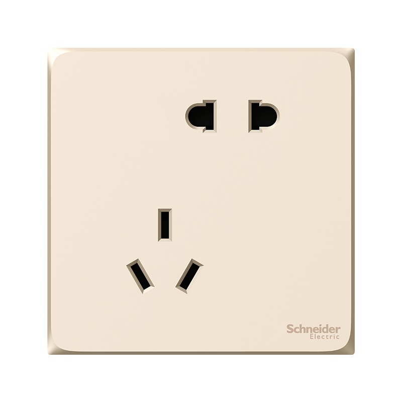 施耐德电气(Schneider Electric) 皓呈珍珠金 开关插座86型面板 家用墙壁式 五孔一开弱电插座
