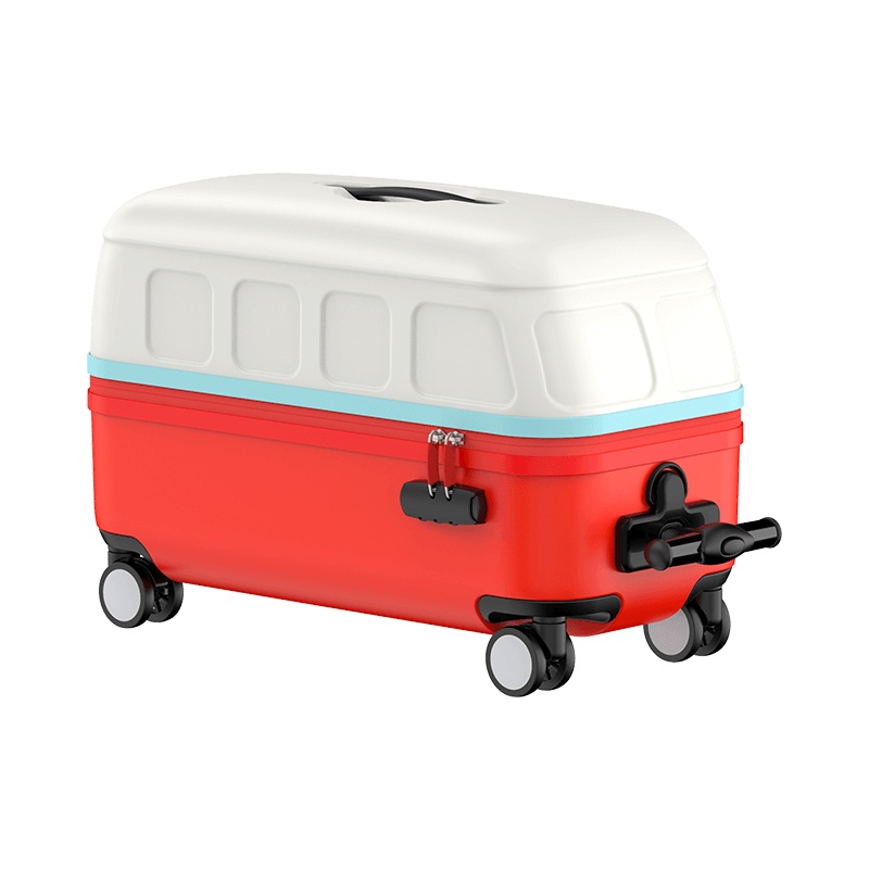 稚行 小巴士箱红色 儿童玩具旅行箱可坐20英寸男童女童骑行箱可登机行李箱