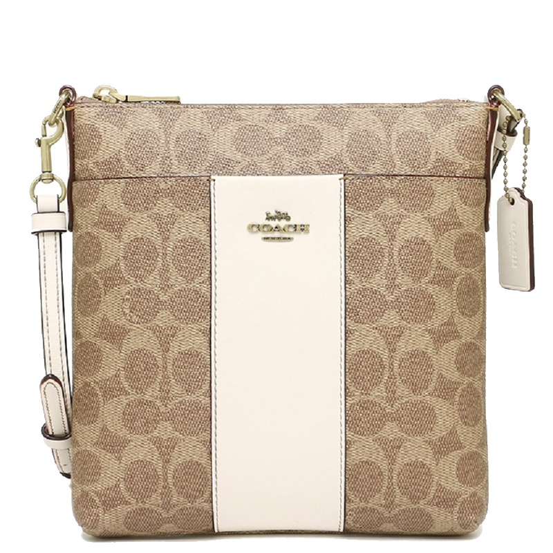 [直营]蔻驰(COACH) Kitt系列 涂层帆布经典设计女士单肩包 拼色斜挎包 女包