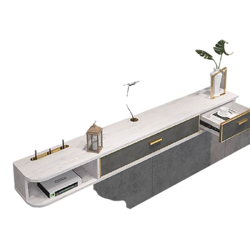 轻奢壁挂电视柜悬空挂壁式符象一字板现代简约卧室悬挂墙上置物架超窄